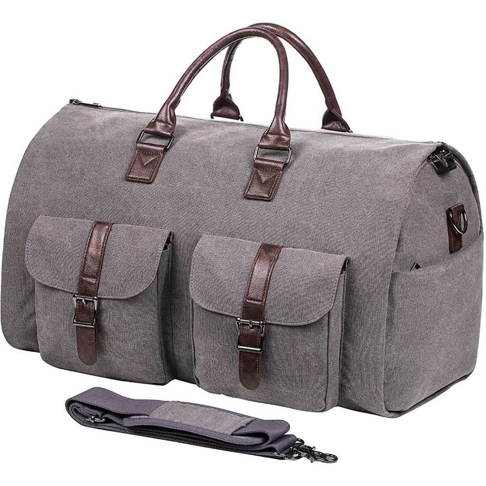 Carry On Garment Bag - Travel Business - Canvas Duffel Bag with Shoe Compartment